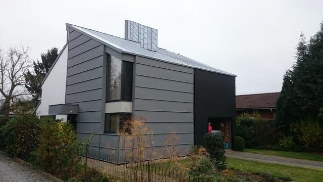 Zn gevelbekleding staande naad